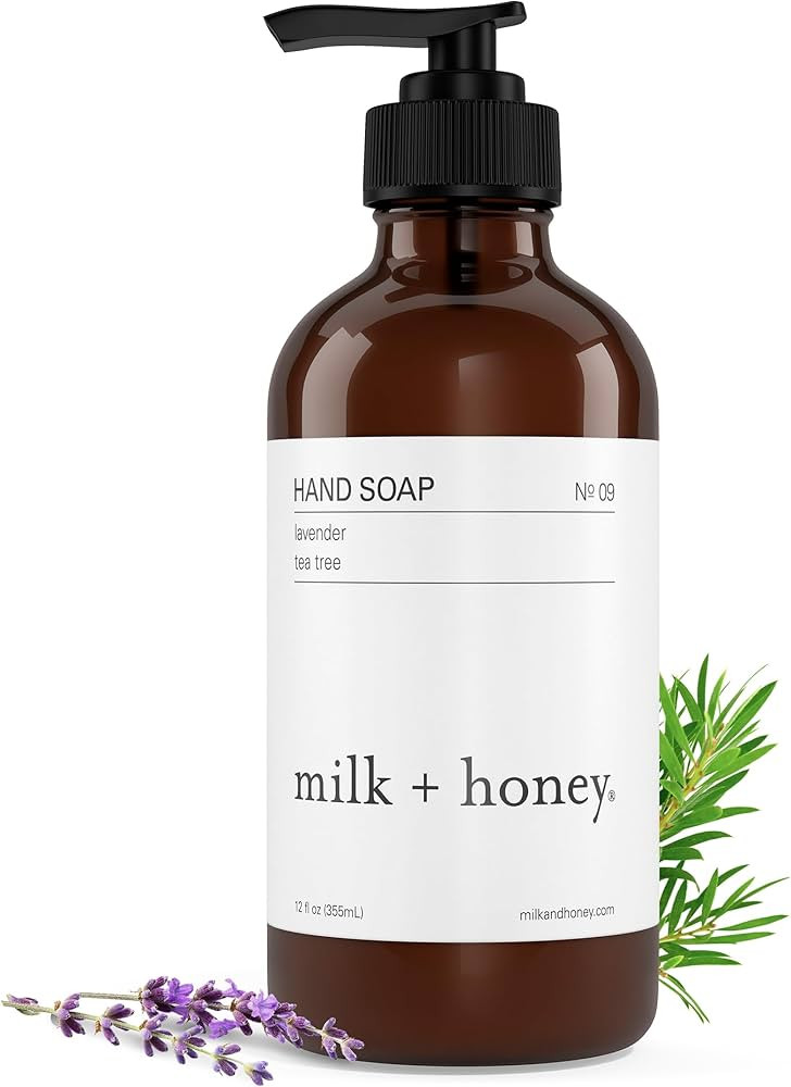 milk + honey Liquid Hand Soap No. 9 – Moisturizing Castile Hand Wash with Lavender and Tea Tree... | Amazon (US)