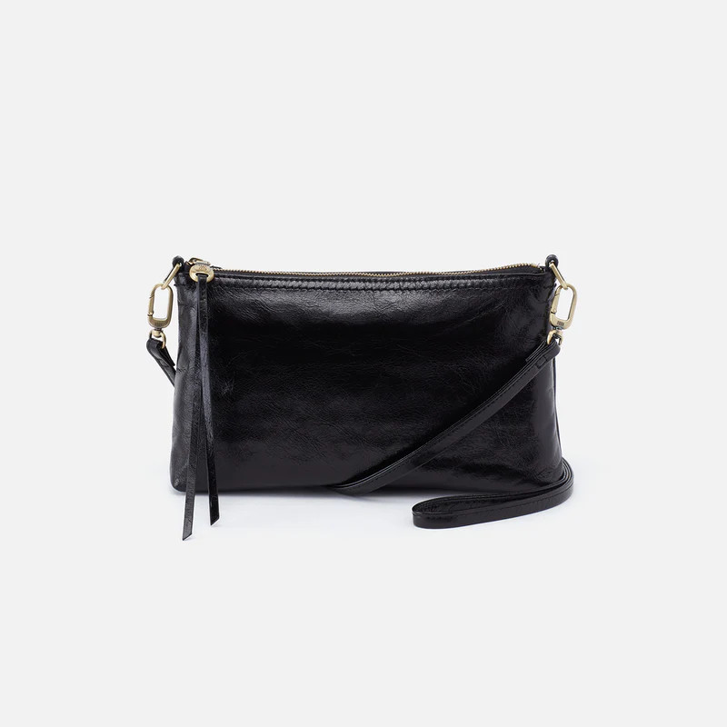 Darcy Crossbody In Polished Leather - Black | HOBO Bags