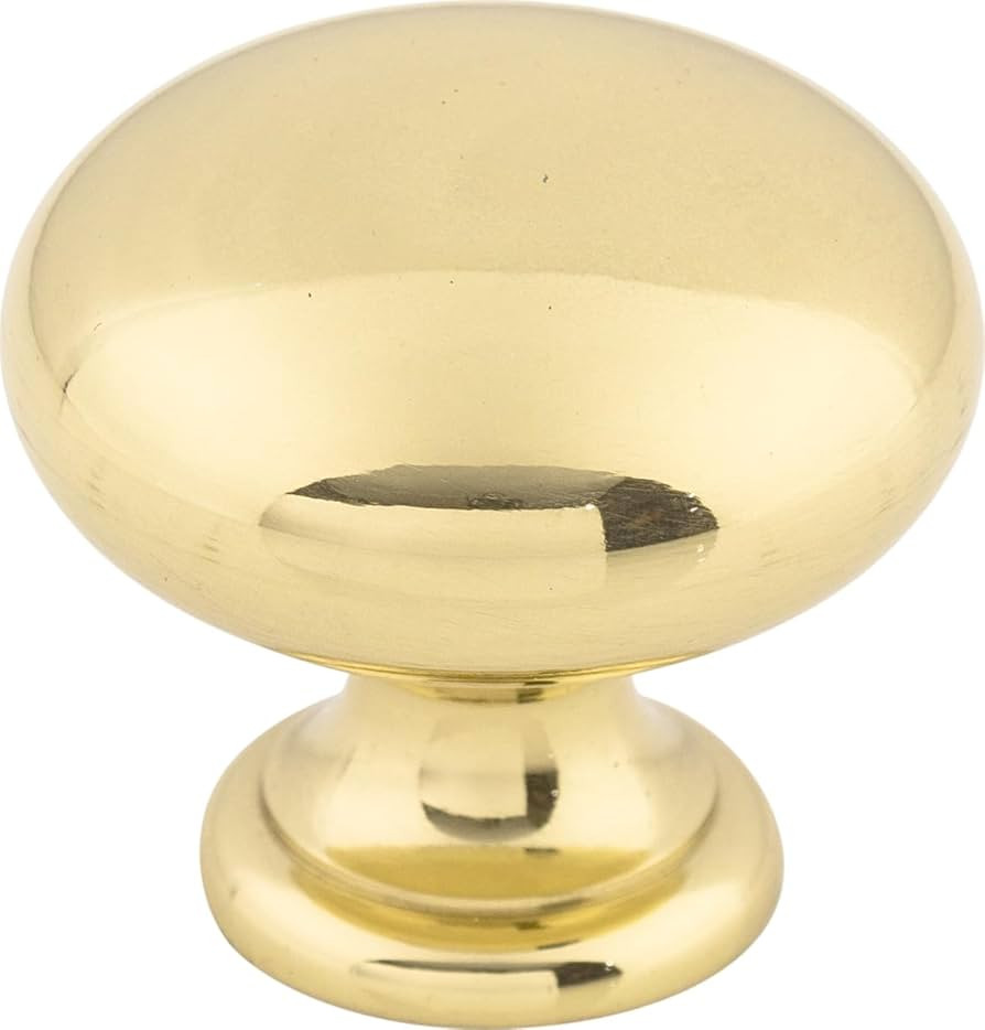 Top Knobs M279 Somerset II Collection 1-1/4" Mushroom Knob, Polished Brass | Amazon (US)