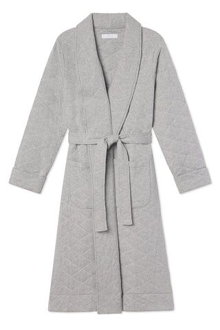Quilted Robe in Heather Gray | Lake Pajamas