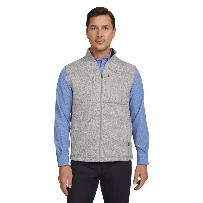 Chaps Men's & Big Men's Zip Up Sweater Fleece Vest - Walmart.com | Walmart (US)