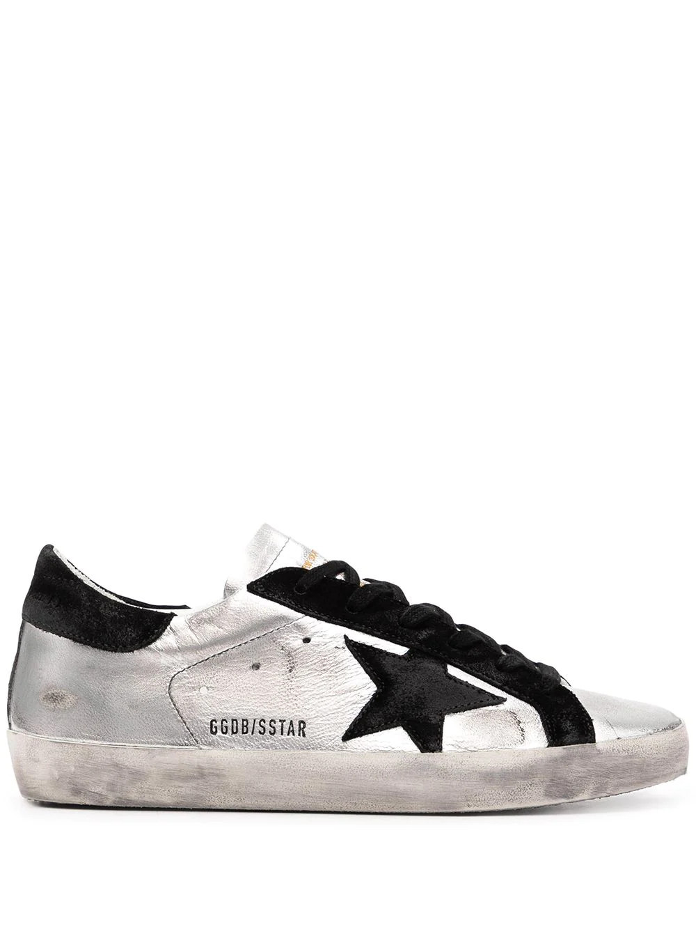Golden Goose Super-Star leather sneakers - Silver | Farfetch Global