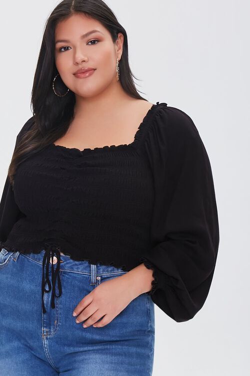 Plus Size Smocked Crop Top | Forever 21 (US)