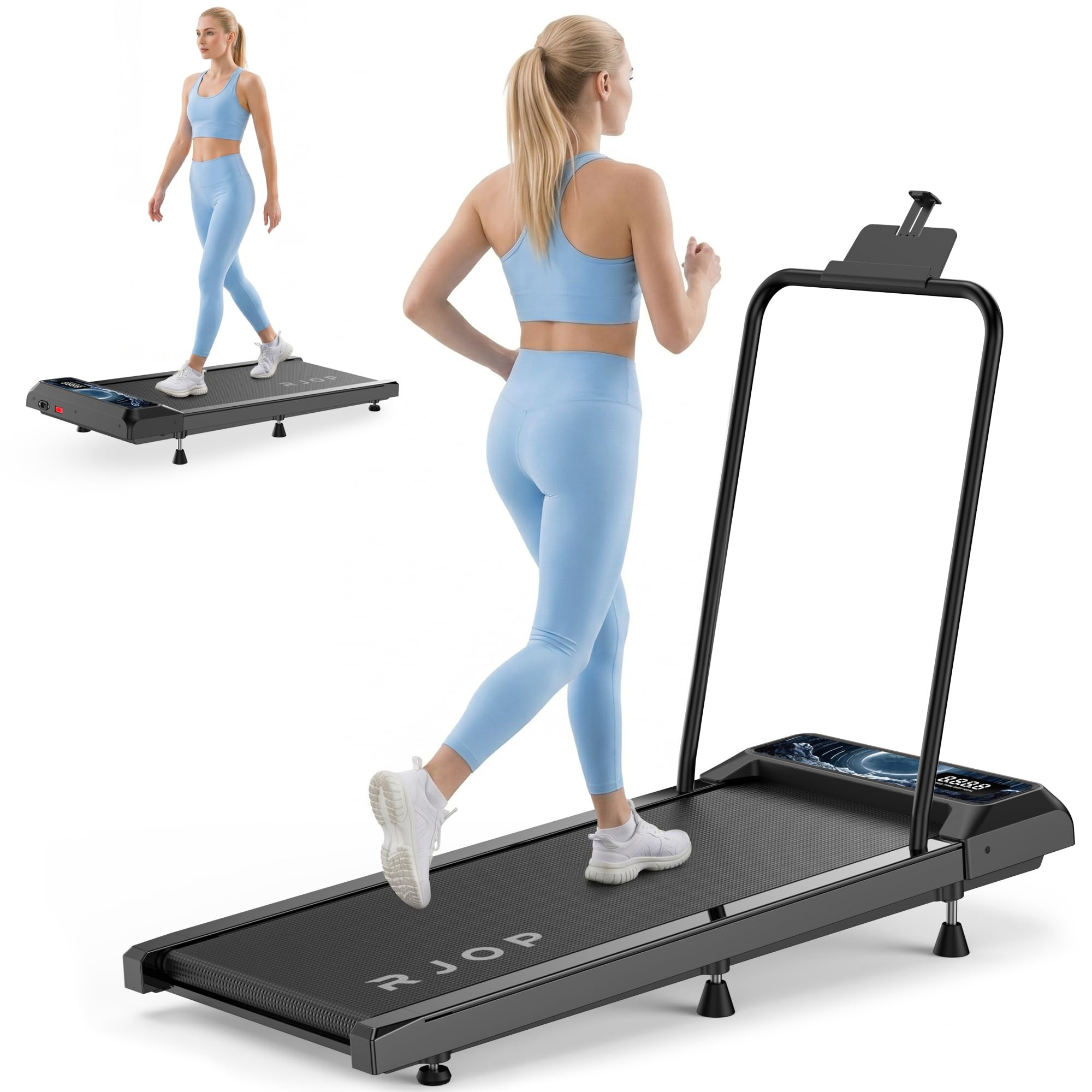 RJOP Walking Treadmill Pad with Incline - Portable Under Desk Treadmill, Walking Mat Pad with Han... | Amazon (US)