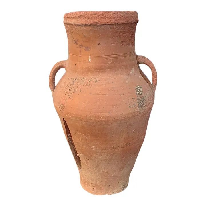 Antique Moroccan Terracotta Coastal Olive Jar - Medium | Chairish
