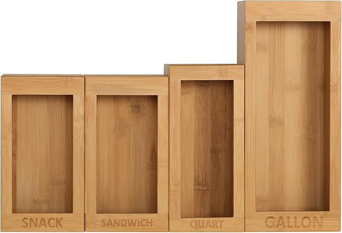 Ziplock Bag Organizer for Kitchen Drawer, Suitable for Quart Slider Bags, Sandwich, Snack, Gallon... | Amazon (US)