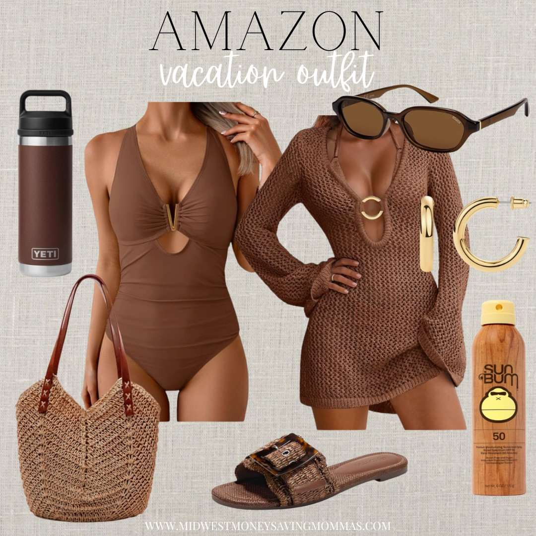 Monochromatic vacation outfit

Brown swimsuit  swim cover up  sunglasses  beach bag  beach outfit  sandals  gold hoop earrings  yeti tumbler  sunscreen 

#LTKmomlife #LTKootd #LTKgrwm
