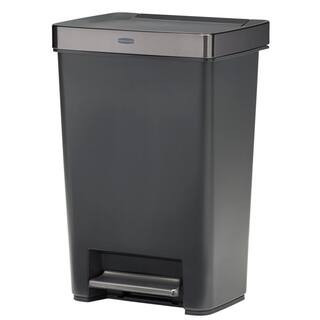 12.4 Gal. Premier Series IV Step-On Trash Can with Stainless Steel Lid | The Home Depot