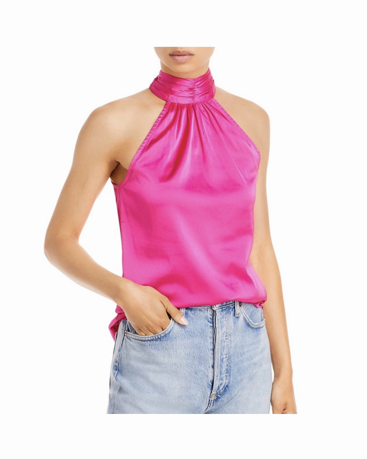 AQUA hot pink high neck halter top 

Fits true to size, order your normal size
• Model measurements: 5'10" height, 33.5" bust, 23.5" waist, 34.5" hips, wearing a size small
• High halter neck
• Keyhole and button closures at back neck
• Sleeveless
• This item is part of our 100% Bloomingdale's collection, featuring exclusive pieces you won't

#LTKFindsUnder100 #LTKSaleAlert #LTKWorkwear