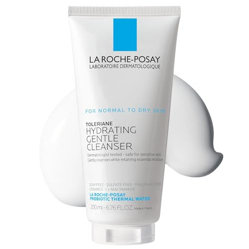 La Roche-Posay Toleriane Hydrating Gentle Facial Cleanser, Daily Face Wash with Ceramide and Niacinamide for Normal to Dry Sensitive Skin, Oil-Free, Fragrance Free | Amazon (US)