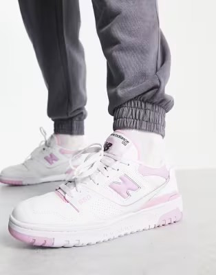 New Balance 550 trainers in white and pink | ASOS (Global)
