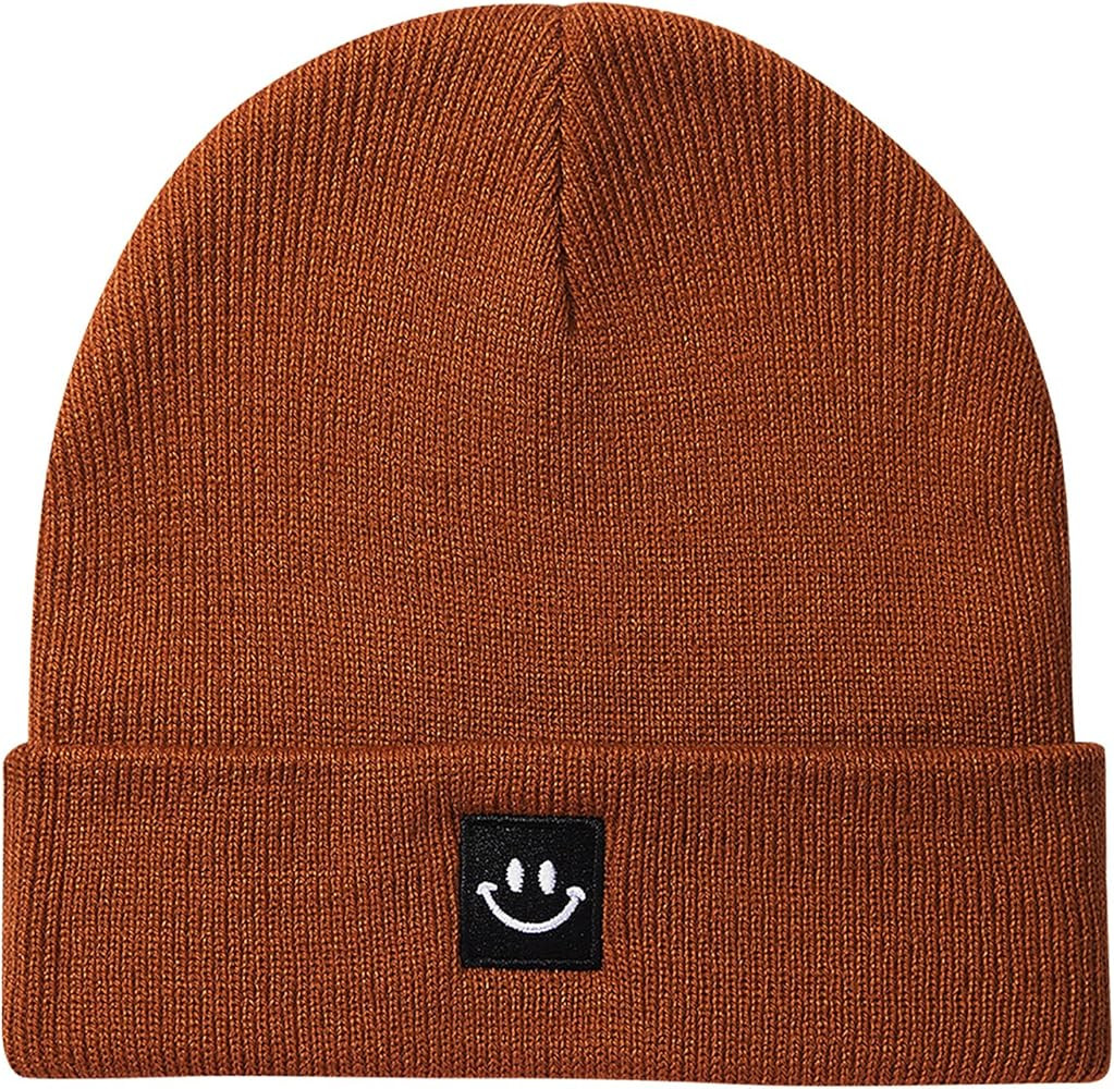MaxNova Knit Beanie Hat with Smile Face for Men/Women | Amazon (US)