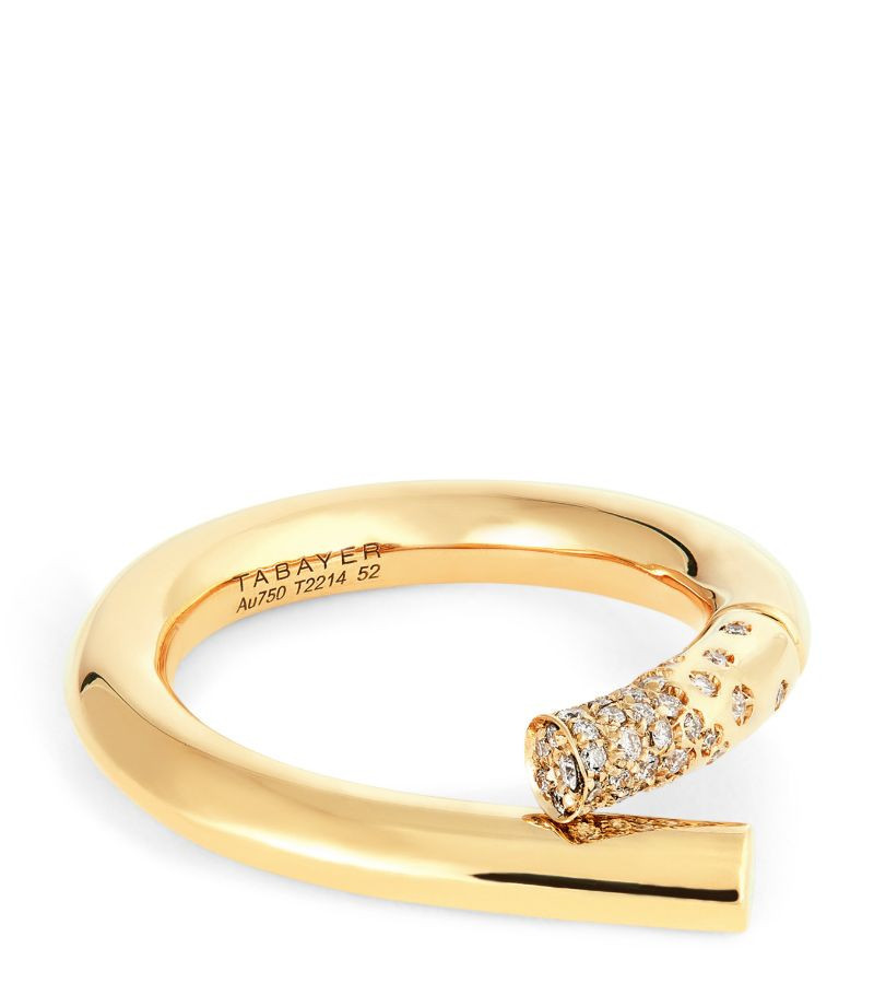 Tabayer Yellow Gold And Diamond Scatter Oera Ring | Harrods