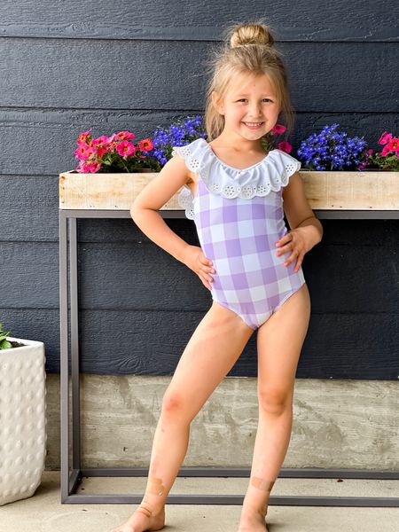Little girls swimsuit 

Koko is 5 wearing a 5 
She’s tall and roughly 48lbs 

#LTKSaleAlert #LTKSwim #LTKKids
