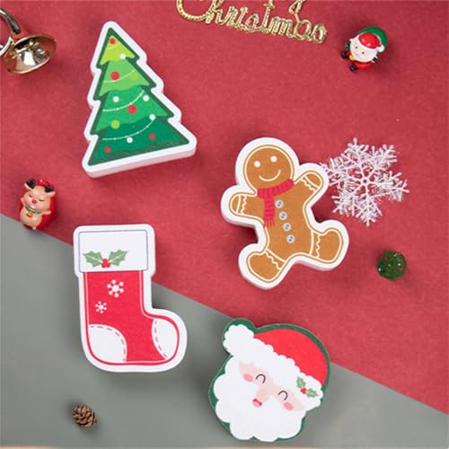 Christmas Sponges, Kitchen Dual Sided Dish Sponges for Washing Dishes, Reusable Household Cleaning Sponges for Kitchen (4pcs) | Amazon (US)