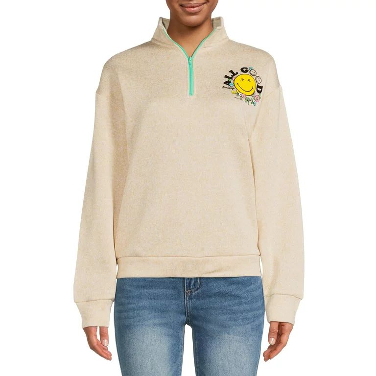 Smiley Juniors Fashion Sweatshirt - Walmart.com | Walmart (US)