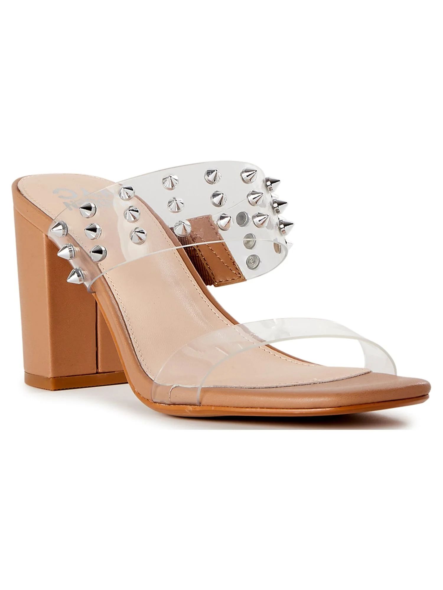 Madden NYC Women's Clear Band Studded Sandals | Walmart (US)