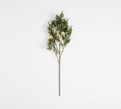 Faux Lit Juniper Berry Branch | Pottery Barn (US)