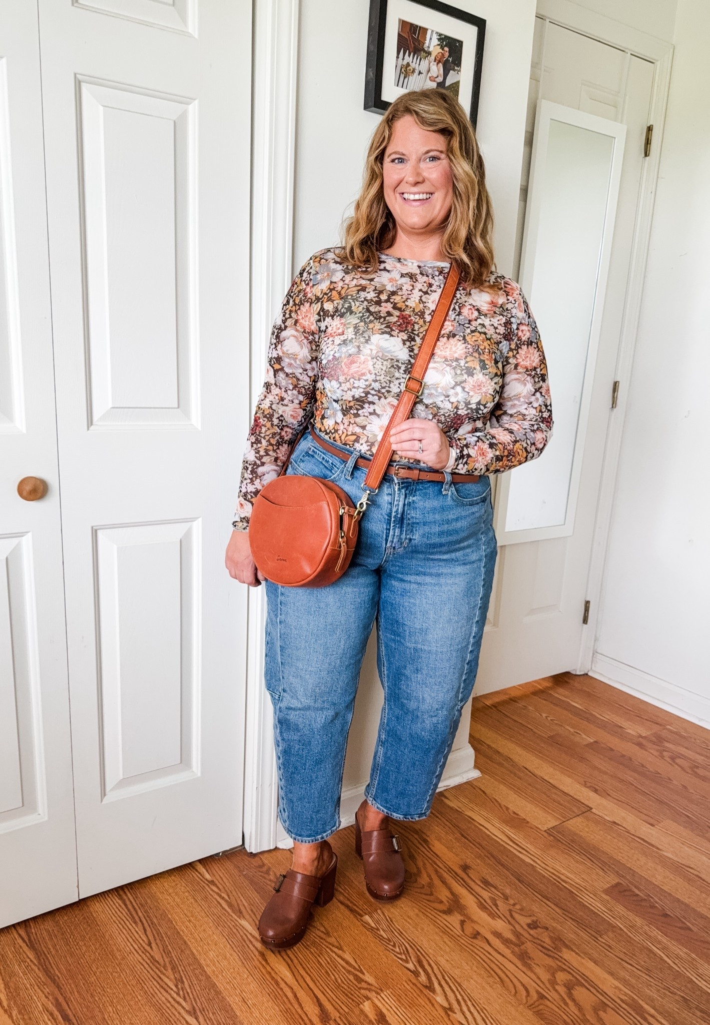 Loving my barrel jeans!  Wearing a 14 petite.  This mesh top is one of my favorite pieces to dress up an outfit - wearing an XL  

#LTKSeasonal #LTKPetite #LTKMidsize