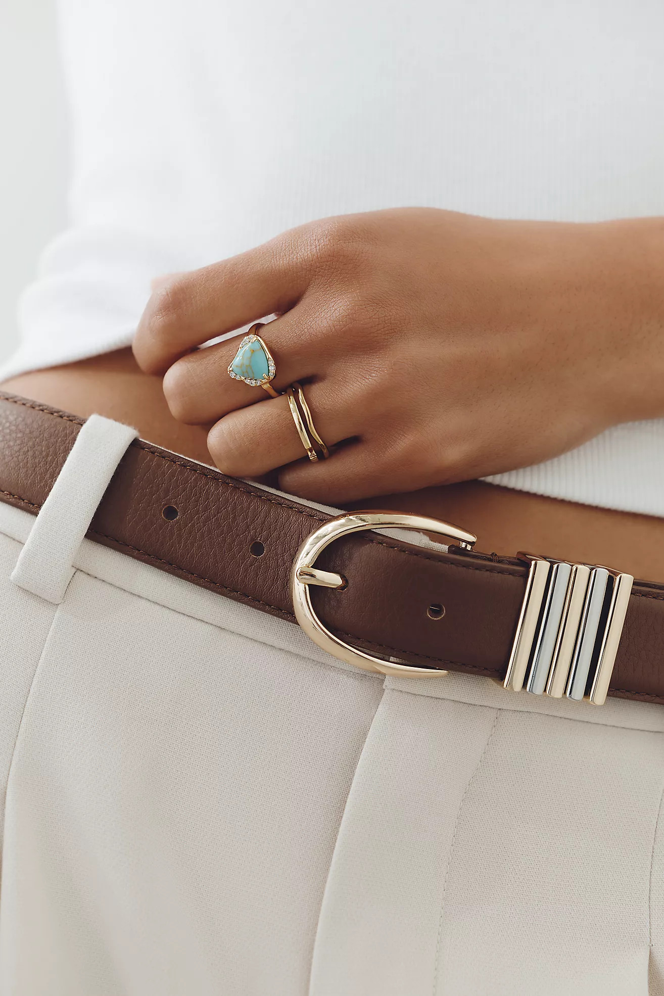 Organic Bezel Crystal Ring | Anthropologie (US)
