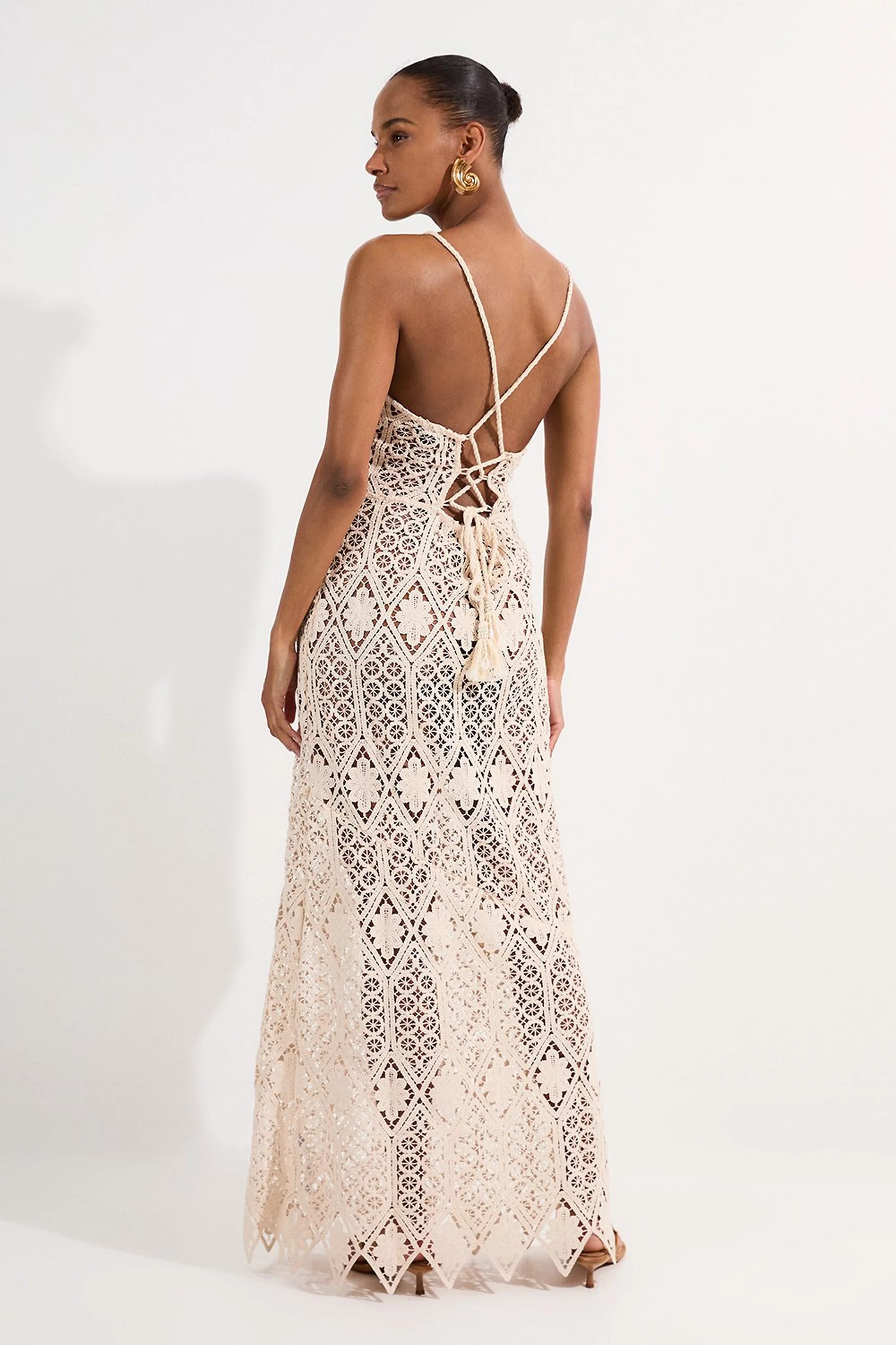 Beach Crochet Maxi Dress | Karen Millen UK + IE + DE + NL