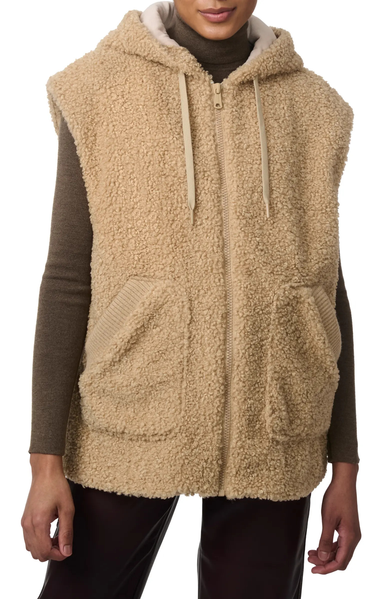 Faux Shearling Hooded Vest | Nordstrom