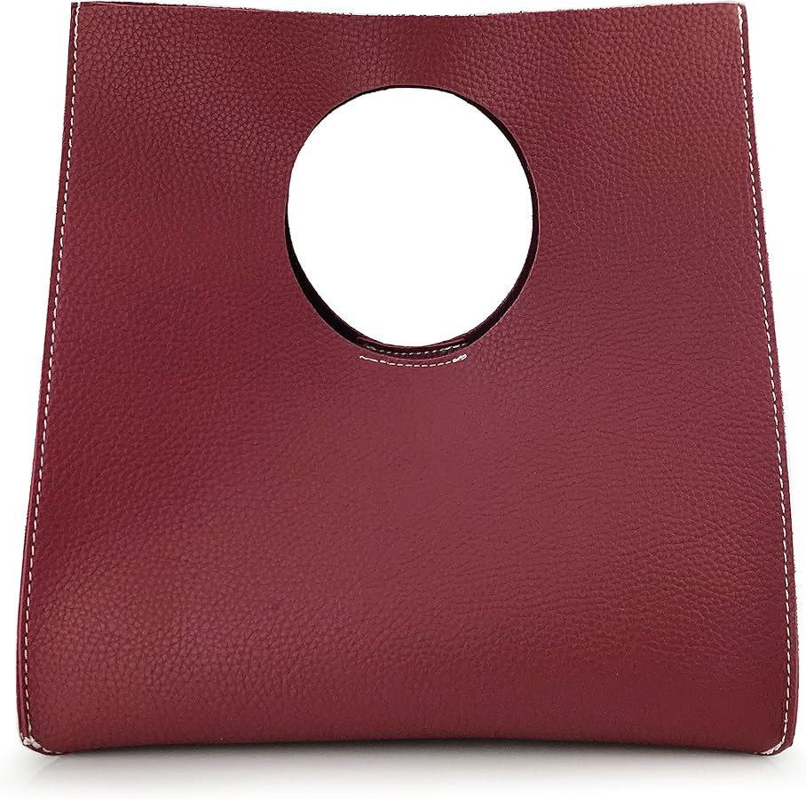 HOXIS Vintage Minimalist Style Soft Pu Leather Handbag Clutch Small Tote | Amazon (US)