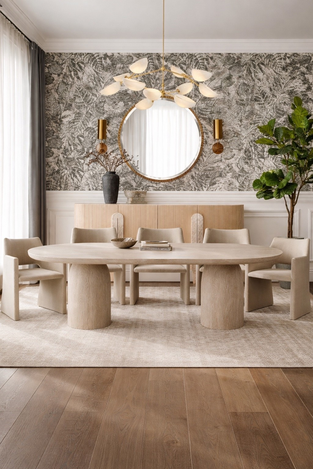 How good is this curved oak dining table ?! 

#homedecor #diningroom #diningtable #table 