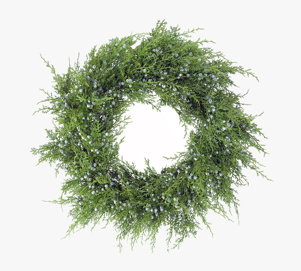 Faux Oregan Juniper Wreath, 24&amp;quot; | Pottery Barn (US)