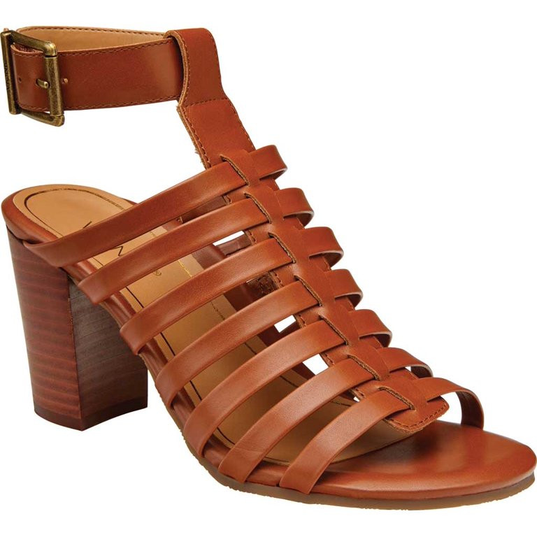 Vionic Womens Perk Sami  Brown Ankle Strap Heels Brown - Walmart.com | Walmart (US)