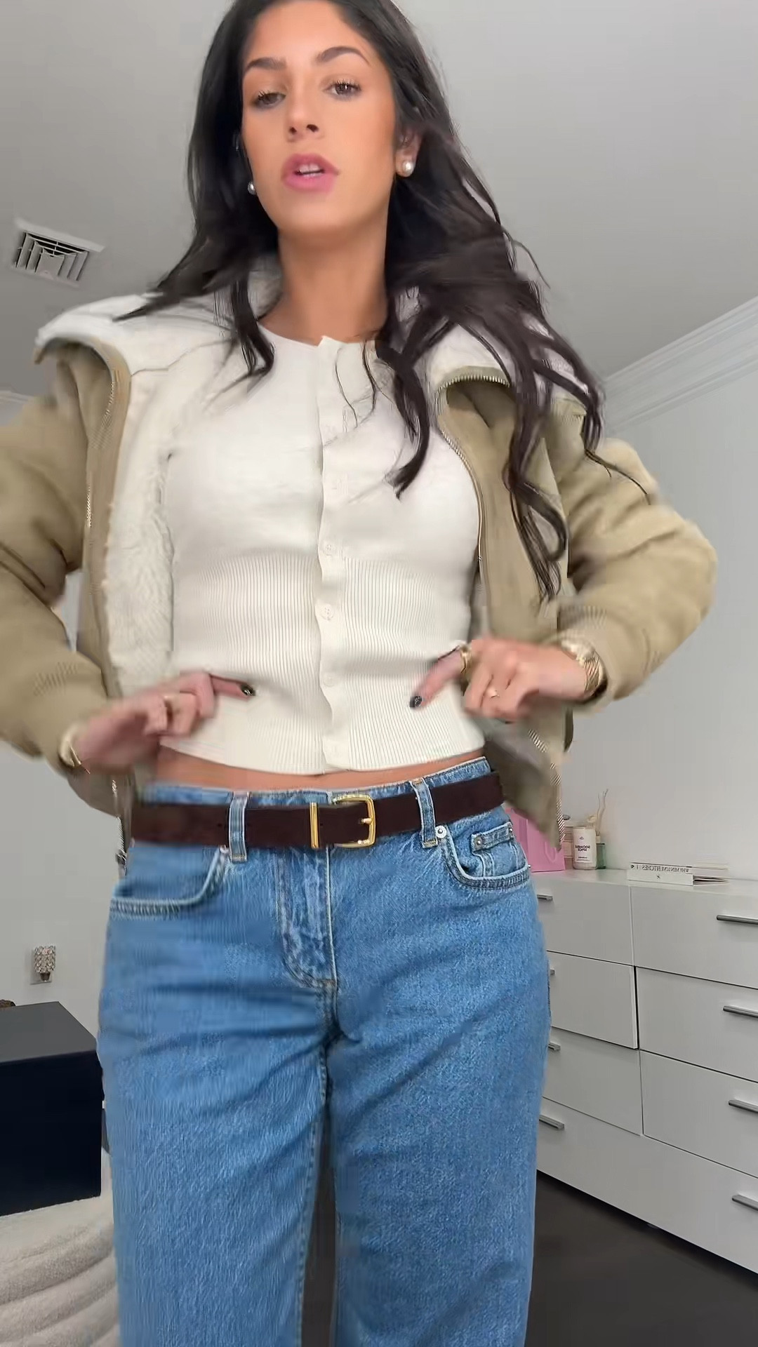 Quick fit check 🐻🤍🤗

#LTKU #LTKSeasonal #LTKStyleTip