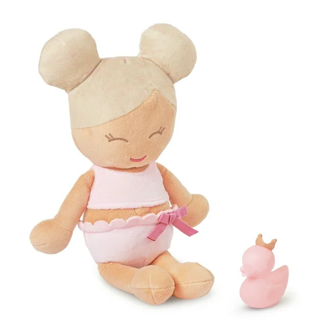 LullaBaby 14-inch Plush Bath Doll Blonde Hair Tub Toys for Kids 2 Years Old & Up | Walmart (US)