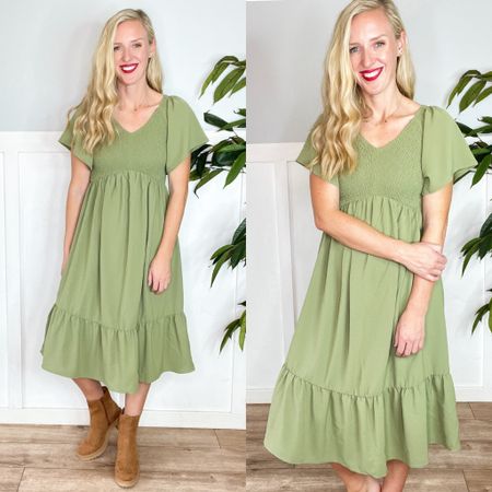 Perfect modest fall Amazon dress! I’m wearing a size small, runs tts 

#LTKunder50 #LTKSeasonal #LTKsalealert