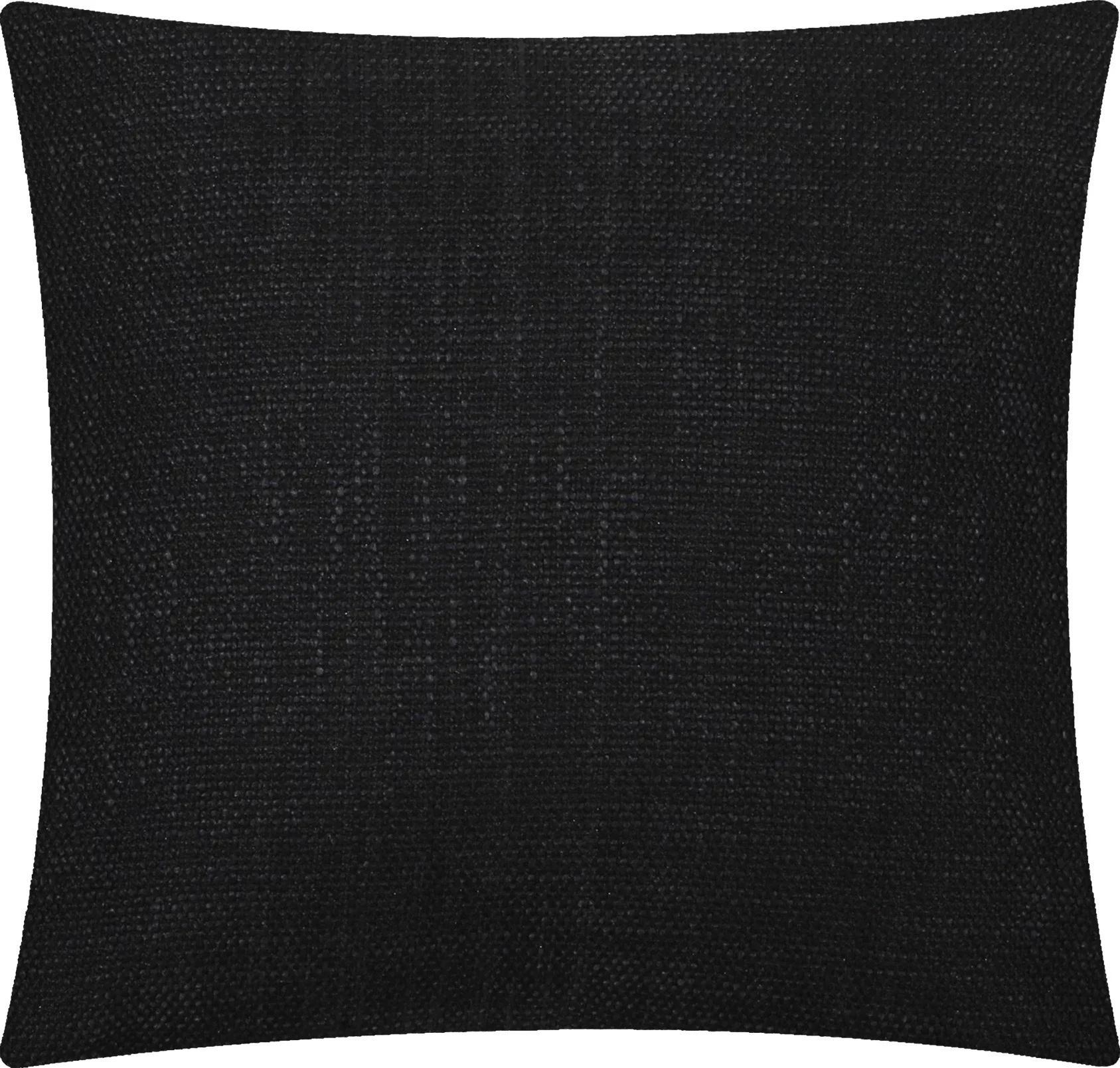 Mainstays Solid Texture Polyester Square Decorative Throw Pillow, 18" x 18", Black | Walmart (US)