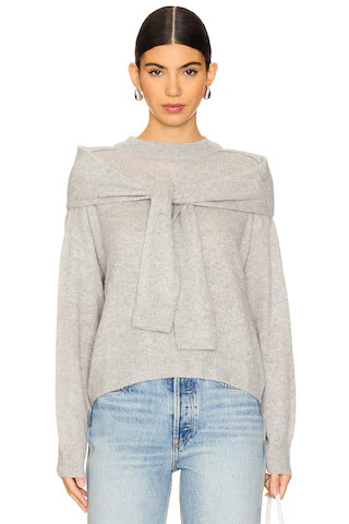 NAADAM Featherweight Cashmere Layered Crewneck Sweater in Cement from Revolve.com | Revolve Clothing (Global)