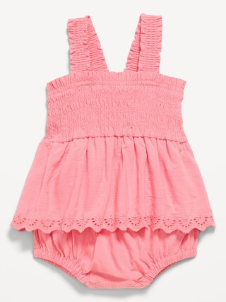 Printed Ruffled Smocked Romper for Baby | Old Navy (US)