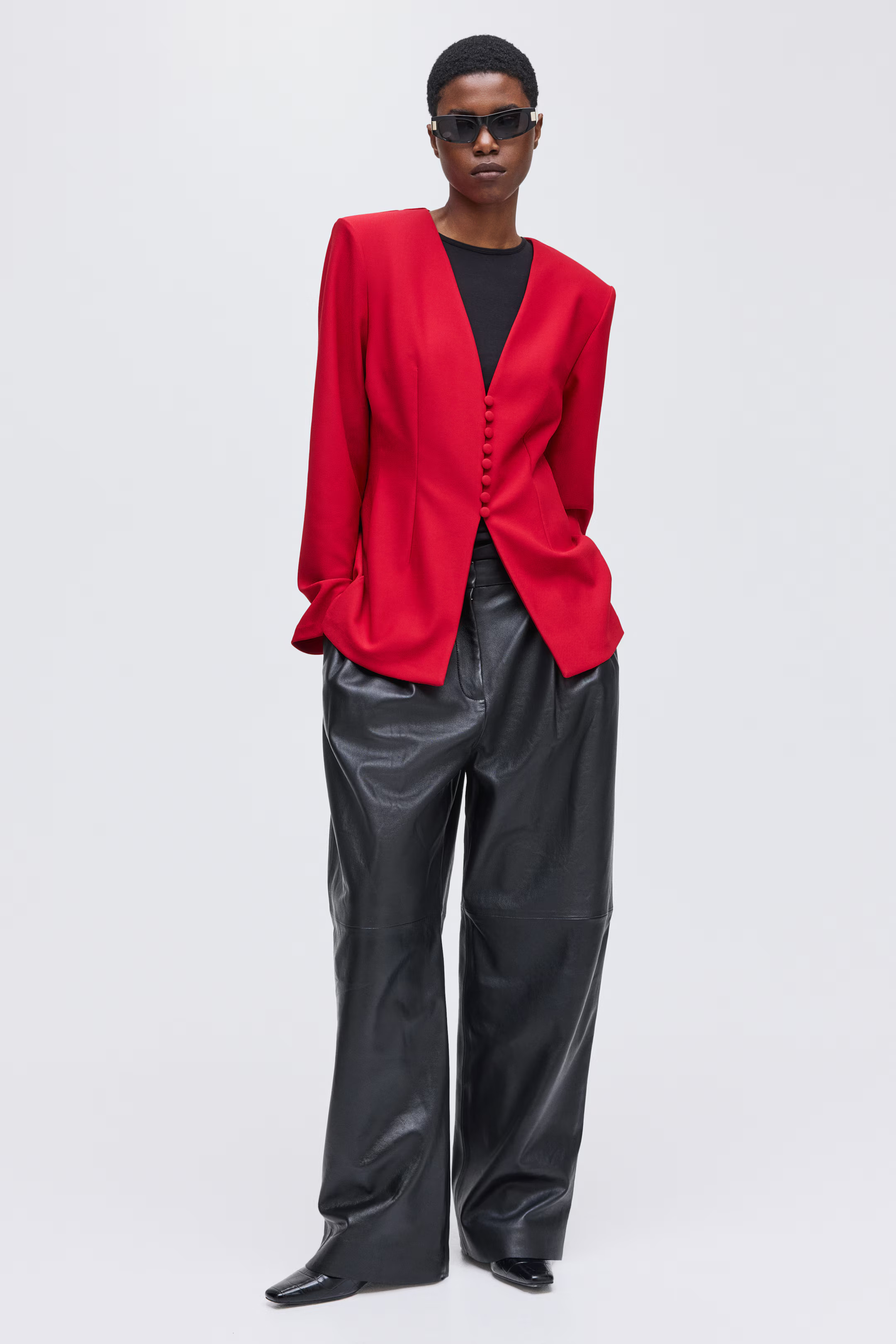 Collarless Hourglass Blazer | H&M (US + CA)