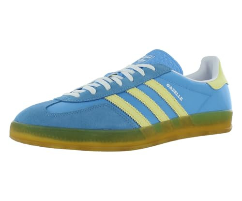 adidas Gazelle Indoor Suede Womens Shoes Size 12, Color: Semi Blue Burst/Almost Yellow/Footwear White/Blue | Amazon (US)
