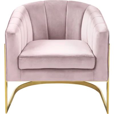 Aristoteles Barrel Chair Fabric: Pink | Wayfair North America