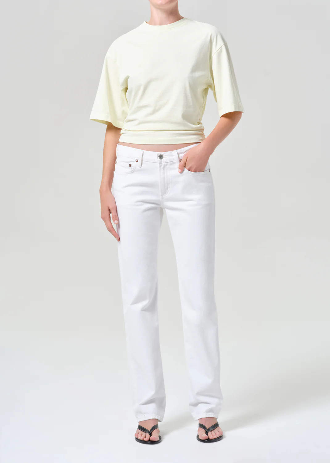 Low Rise Slim in Marshmallow | AGOLDE