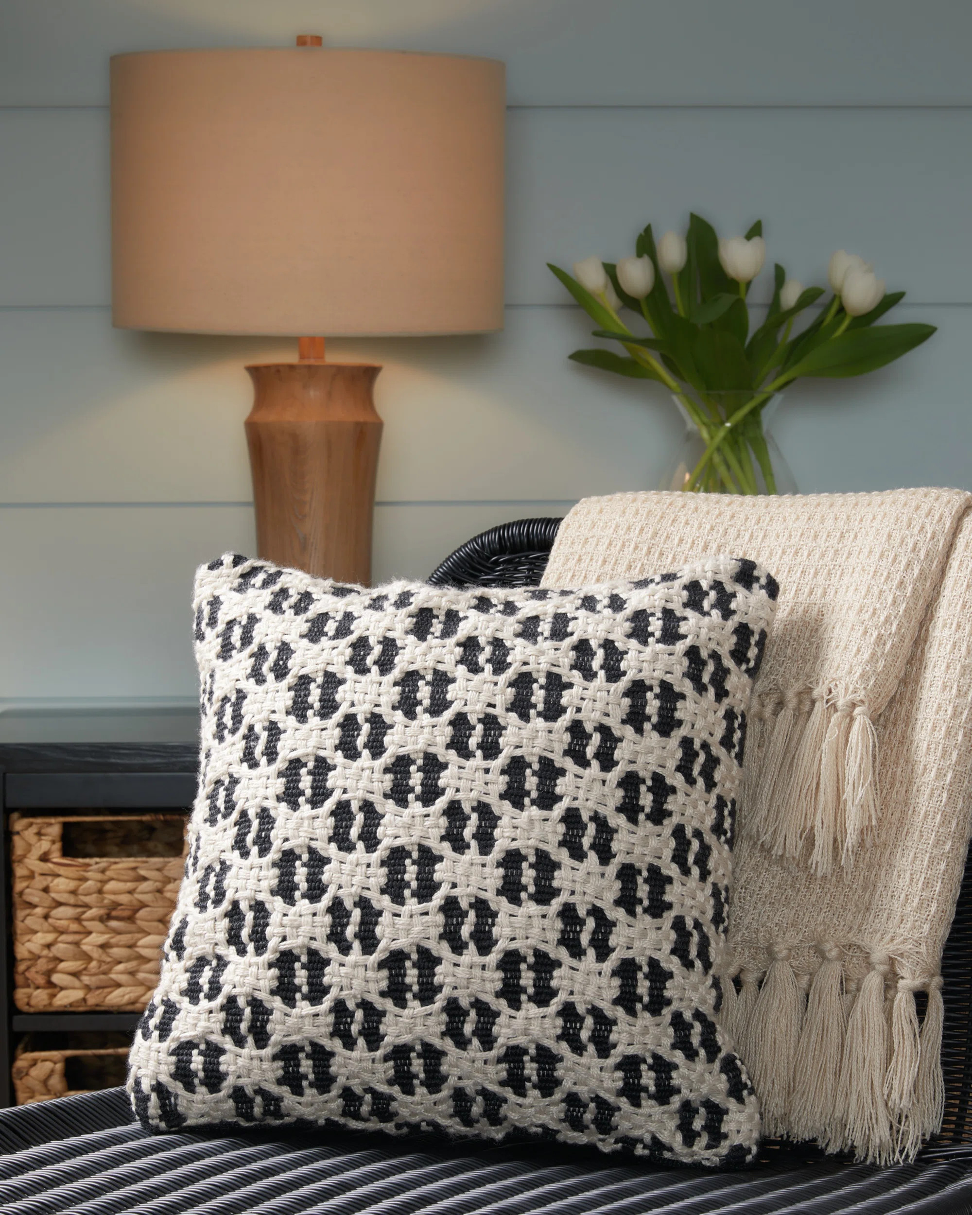 Indoor / Outdoor Geometric Square Throw Pillow | Wayfair North America