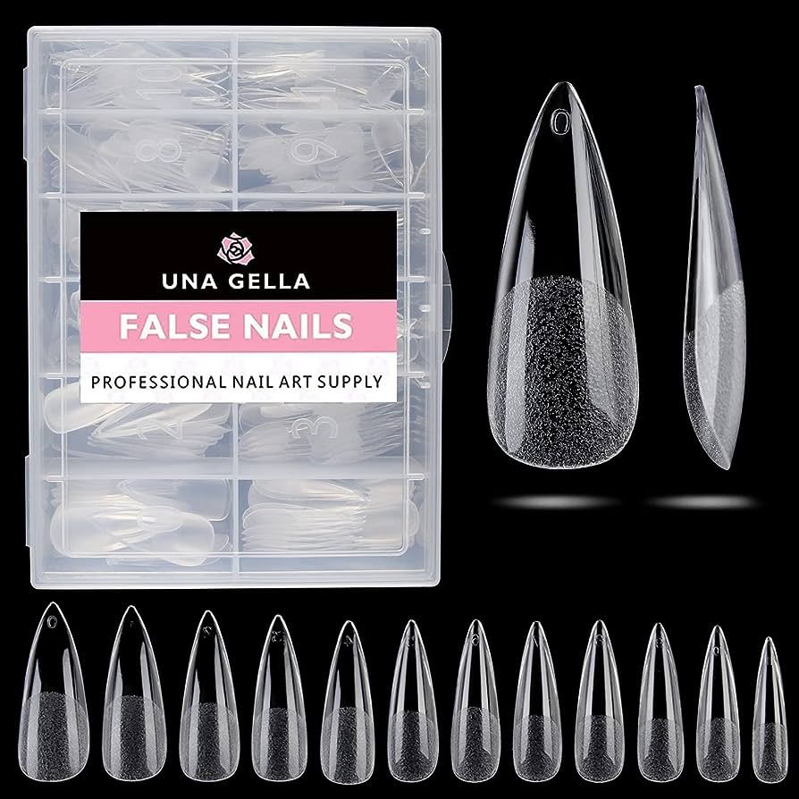 UNA GELLA Stiletto Fake Nails 216pcs Stiletto Press on Nails Pre-shape Stiletto Nails Tips for Fu... | Amazon (US)