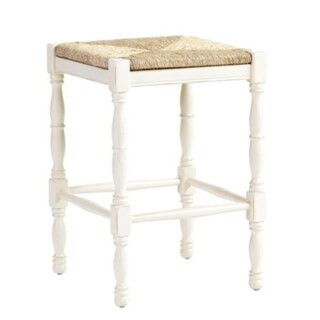 Dorchester Square Counter Stool with Rush Seat | Ballard Designs, Inc.