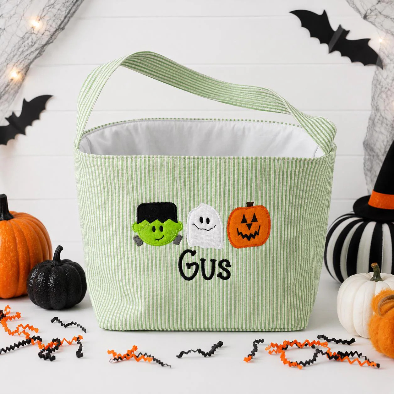 Halloween Basket with Monster Ghost Pumpkin Trio | Etsy (Global)