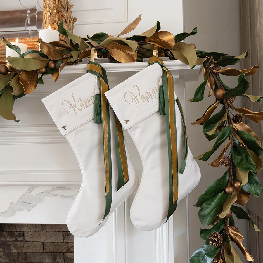 Ivory Christmas Stocking | Fig and Dove