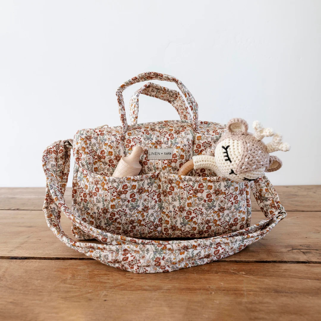 Ditsy Floral Baby Doll Diaper Bag Minikane Paola Reina Doll - Etsy | Etsy (US)