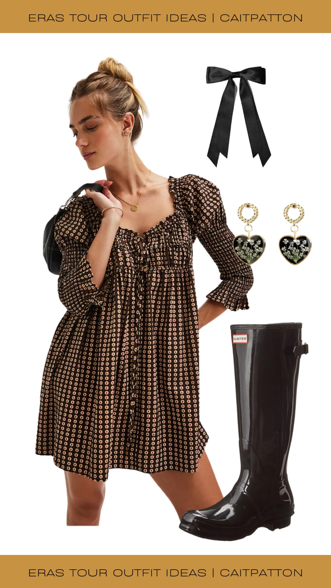 Evermore outfit ideas, evermore outfits, evermore era outfits, eras tour outfit ideas, eras tour outfits, Taylor swift evermore, Taylor swift eras tour, Taylor swift outfits, Taylor swift outfit, evermore album; fall boots, hunter boots; rain boots, black boots, pressed flower earrings, hair bow, black hair bow, fall dress, long sleeve dress, brown dress

#LTKFindsUnder50 #LTKFindsUnder100 #LTKParties