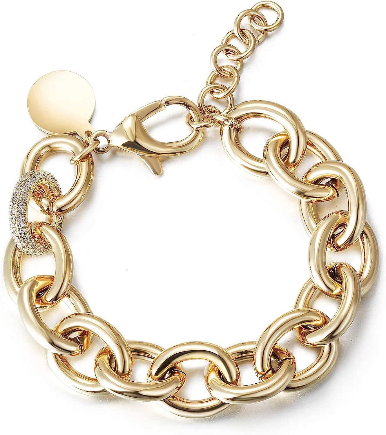 CIUNOFOR Link Bracelet Designer Brand Inspired Antique Women Jewelry Cable WireVintage Valentine ... | Amazon (US)