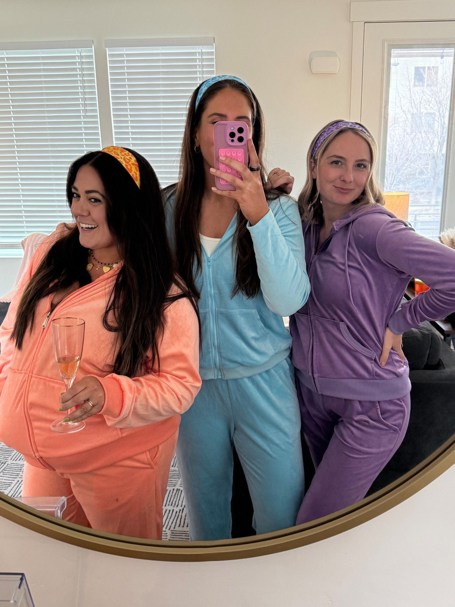 Cheetah girls velvet tracksuits & cheetah print headbands!! 🐆