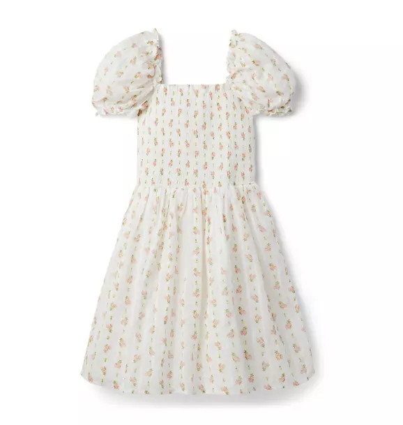 The Grace Floral Smocked Puff Sleeve Dress | Janie and Jack